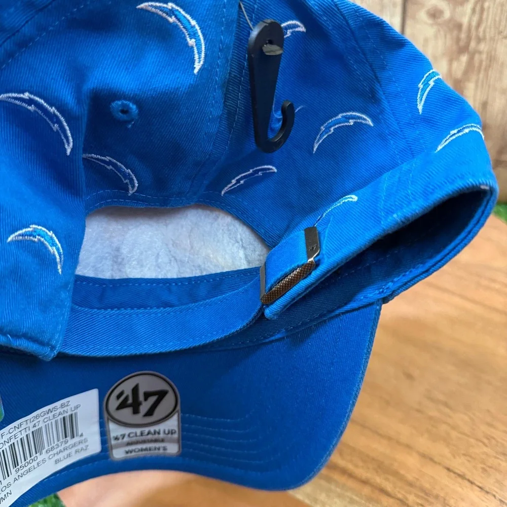 47 Brand Confetti Clean Up Hat Womens One Size Blue Raz Los Angeles Chargers NWT